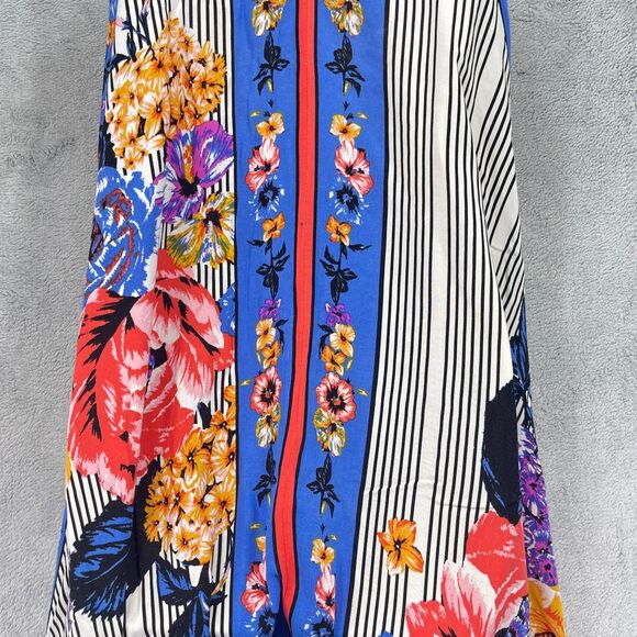 Flying Tomato Maxi Dress Womens Small Multi Floral Rayon Spaghetti Strap V Neck - Picture 8 of 13